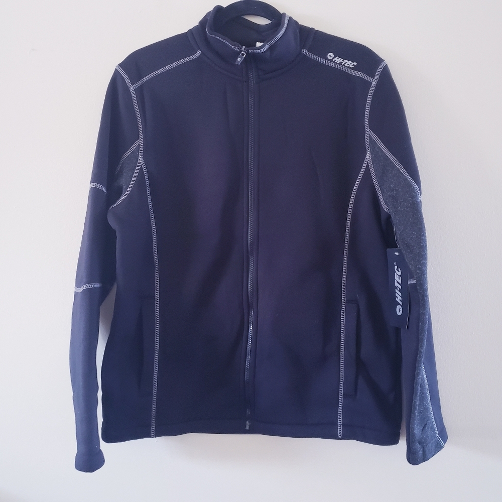 Hi-Tec NWT Black/Grey  Performance Jacket Lightweight Athletic Fleece Lined - S